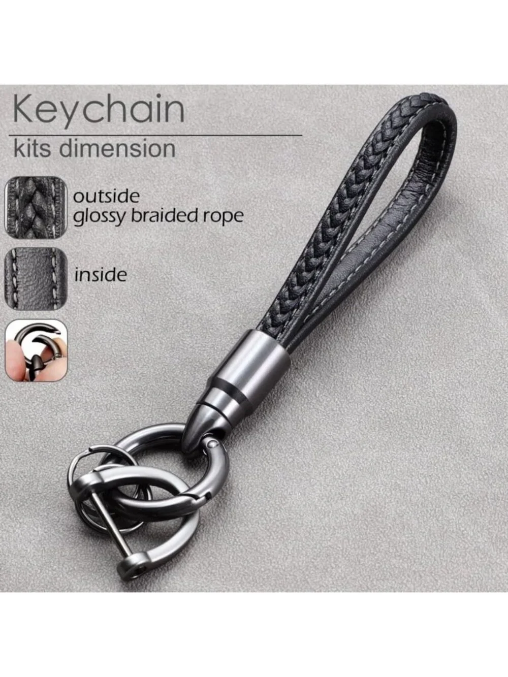 Leather Key Fob Cover & Keychain Holder for Mazda 2024-2026 Models - Blue